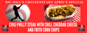 Chilly Philly Steak With Chilly Cheddar Cheese and Frito Corn Chips-April Month